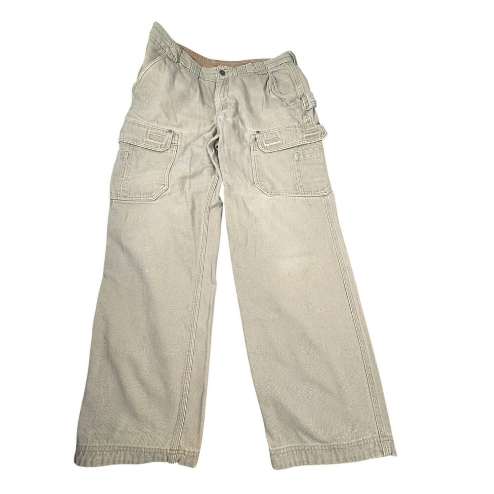 Duluth Trading Co Canvas Cargo Work Pants Mens 38x34 Tan Utility - Picture 2 of 12